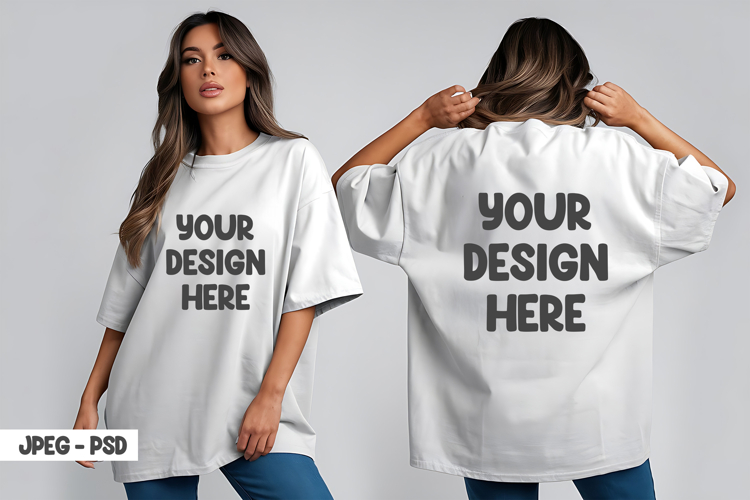 White Tshirt Mockup Image 19