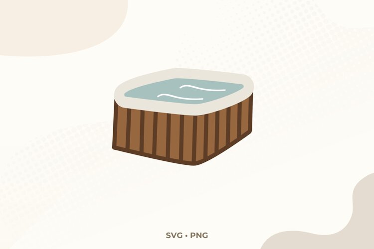 Hot Tub SVG & PNG, Jacuzzi Spa Clipart Cut File for Cricut example image 1