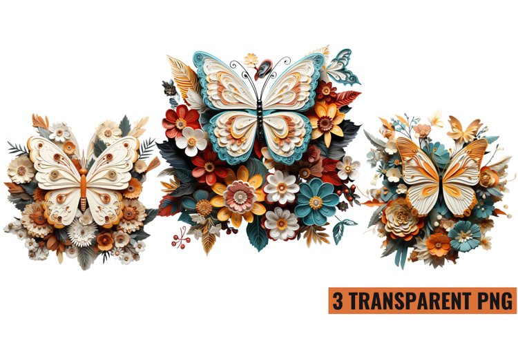 Watercolor Butterfly Clipart Image 3