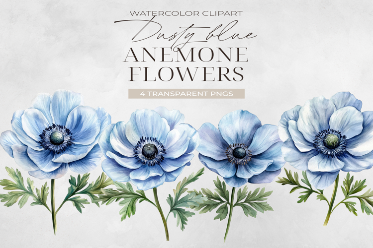 Blue Flower Clipart Image 24