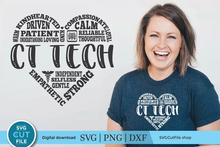 CT Tech svg, a CT technologist subway art design