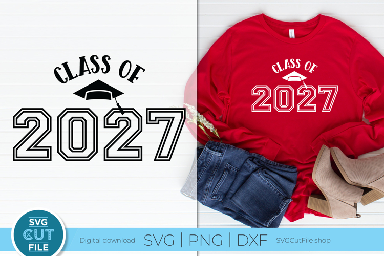 Class of 2027 svg, cute 2027 grad svg, 2027 graduate senior