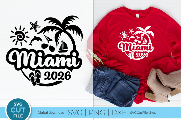 2026 Miami Florida svg - Miami Florida Vacation or Trip svg