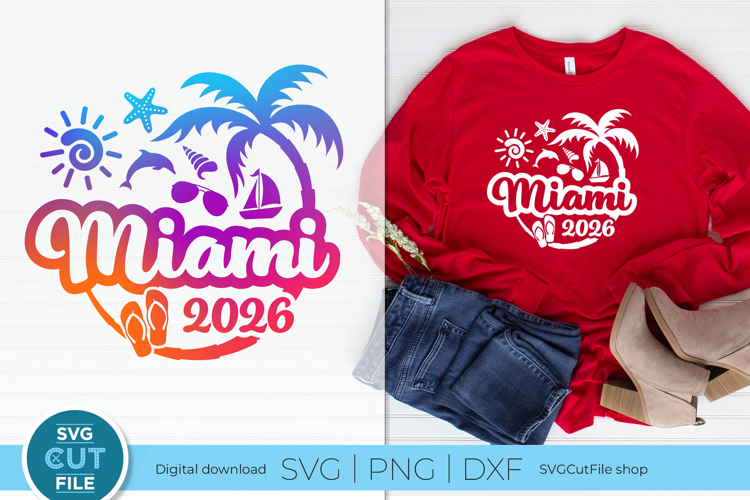 2026 Miami Florida svg - Miami Florida Vacation or Trip svg