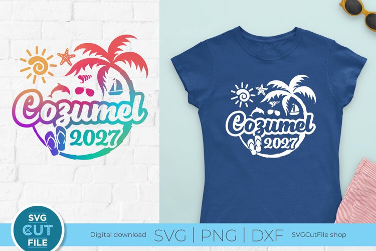 2027 Cozumel svg - Cozumel Mexico Vacation or Trip Desig example image 1