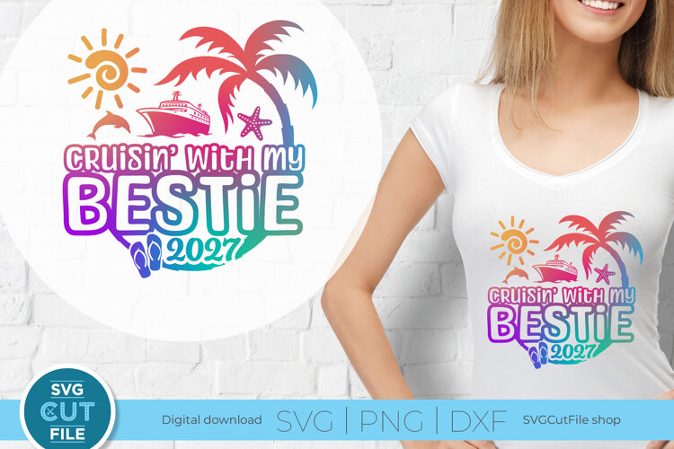 Bestie Cruise svg - 2027 Cruise Best Friend Trip for BFF example image 1