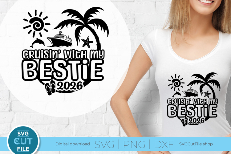 Bestie Cruise svg - 2026 Cruise Best Friend Trip for BFF