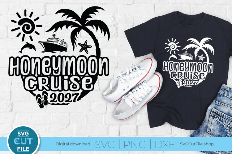 2027 Honeymoon Cruise svg for Newly Married Wife and Husband example image 1