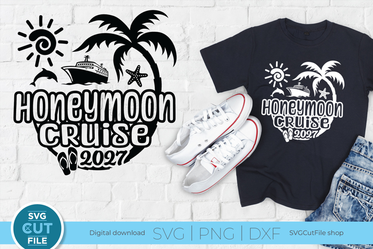 2027 Honeymoon Cruise svg for Newly Married Wife and Husband