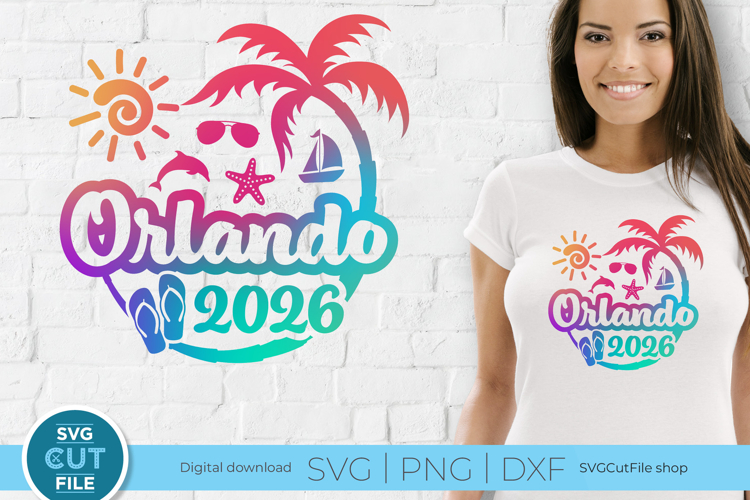 2026 Orlando Florida svg - Orlando FL Vacation Trip Design