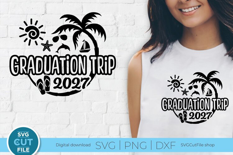 2027 Graduation Trip svg - Tropical Beach vacation Holiday example image 1