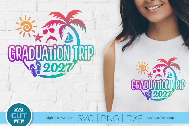 2027 Graduation Trip svg - Tropical Beach vacation Holiday