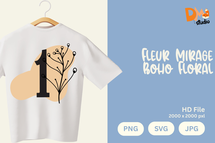 Fleur Mirage Boho Floral Monogram