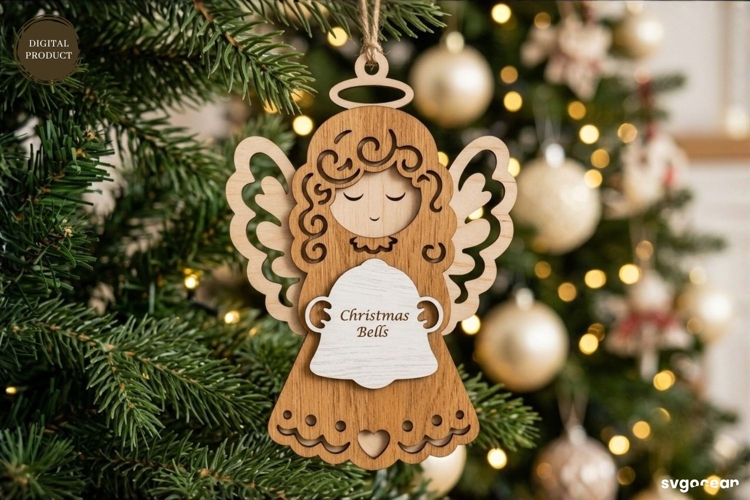 Nativity Angel Ornament Laser Cut | Glowforge | SVG