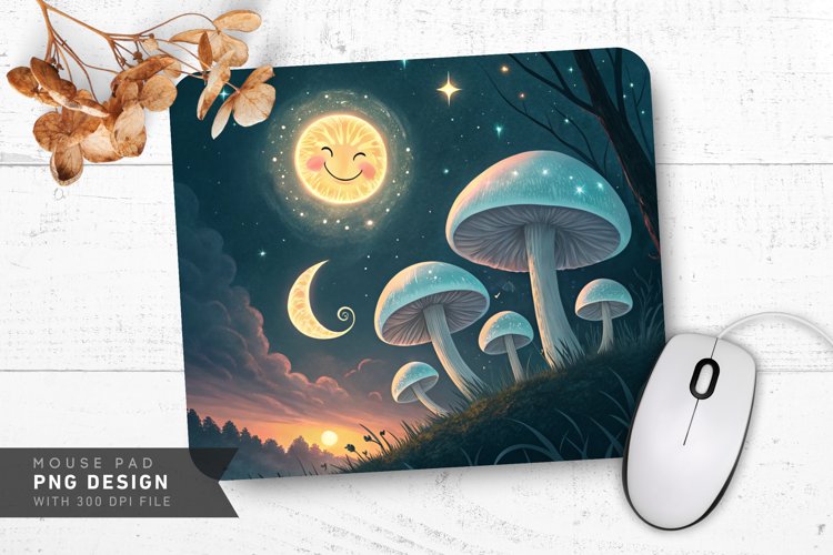 Radiant Celestial Goddess Mouse Pad PNG Design