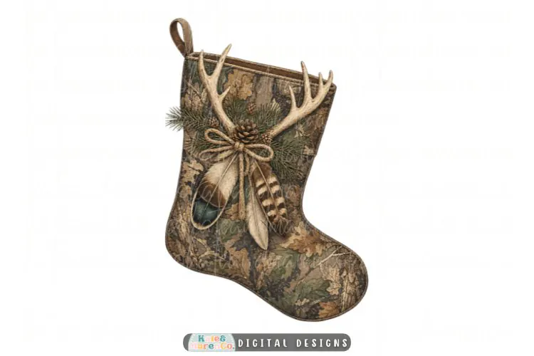 Boy Camo Christmas PNG | Christmas Hunting Camouflage PNG