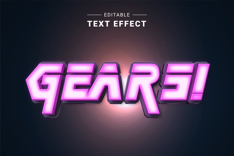 Editable Text Effect for Illustrator. Vector Graphic styles example image 1