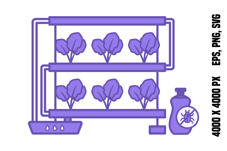 Purple Hydroponic System Icon