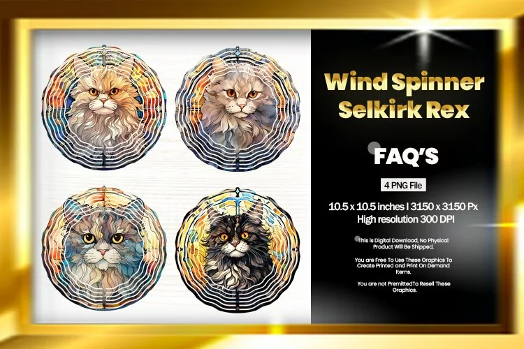 Selkirk Rex Wind Spinner Sublimation - 04 Variation
