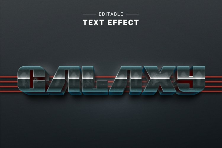Editable Text Effect for Illustrator. Vector Graphic styles