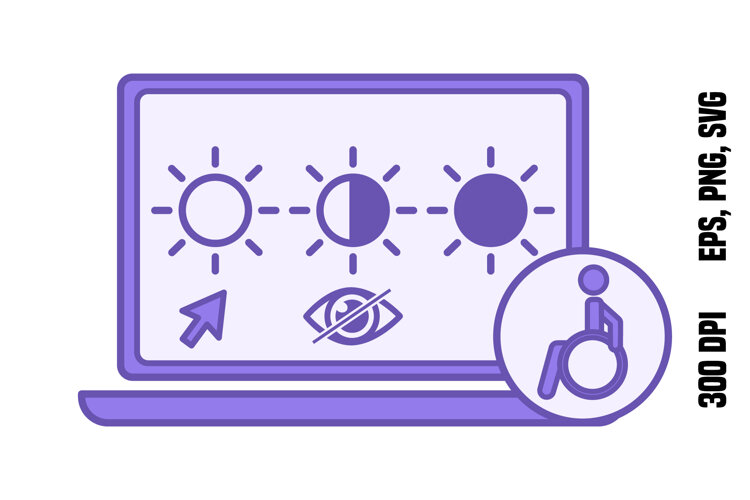 Purple High Contrast Mode Icon example image 1