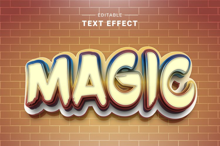 Editable Text Effect for Illustrator. Vector Graphic styles example image 1