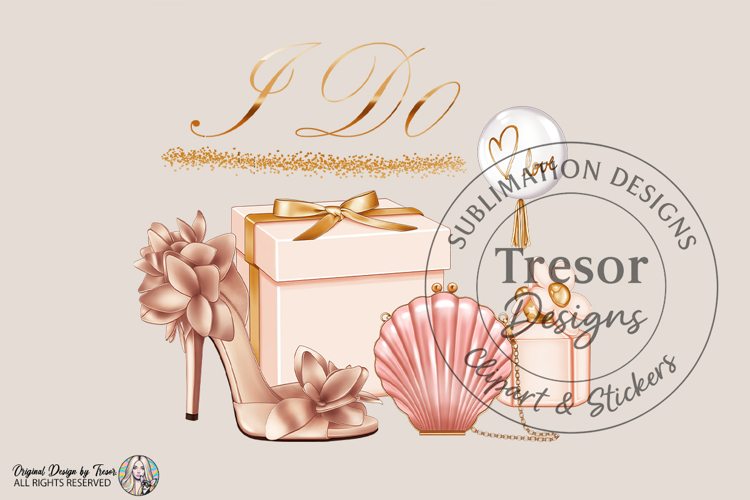 I Do Wedding PNG Bridal Shoes Gift Love Clipart Design