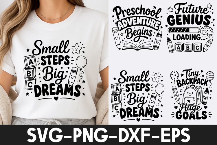Preschool Quotes T Shirt Design SVG PNG