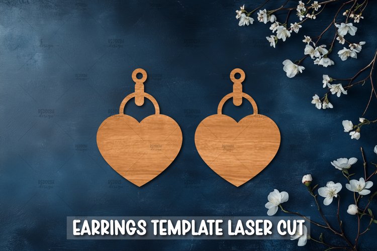 Heart Earrings Svg Image 7
