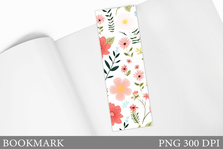 Floral Bookmark Design. Flowers Bookmark Sublimation