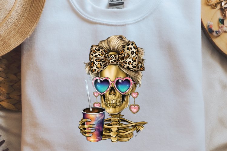 Funny Skeleton Messy CLIPART PNG example image 1