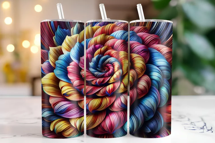 Flower Tumbler Wrap | Sublimation | Tumblers