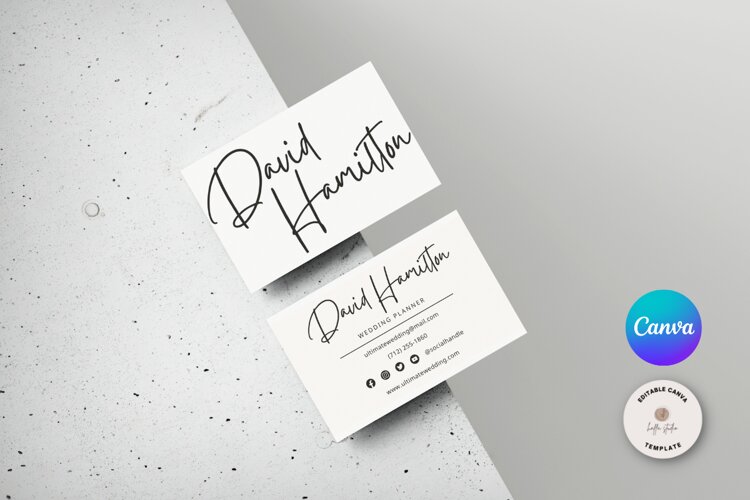 Canva | Printable Modern Business Card Template example image 1