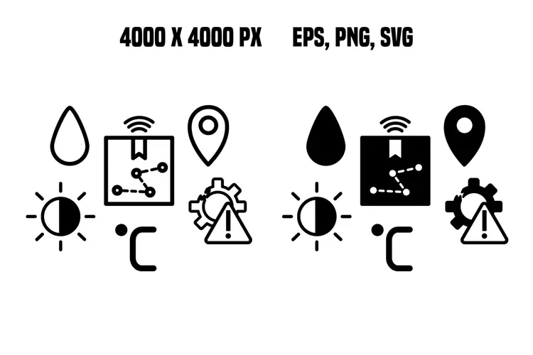 Smart Package Telemetry Icons