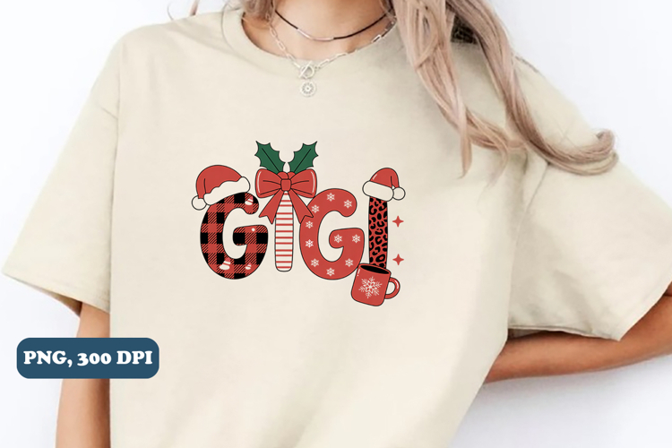Gigi Christmas sublimation PNG Design, PNG Sublimation