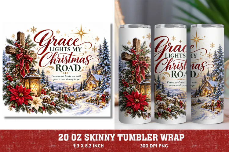 Christmas Peace 20oz Tumbler Wrap, Jesus Is Christmas Nativi