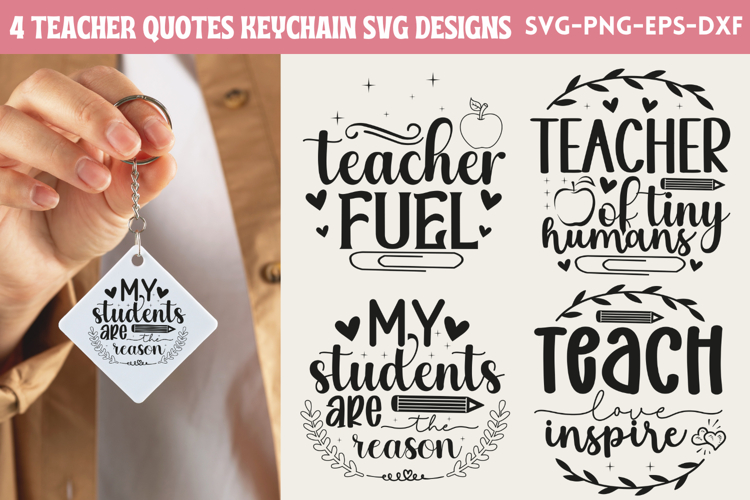 Teacher Keychain Svg Image 10