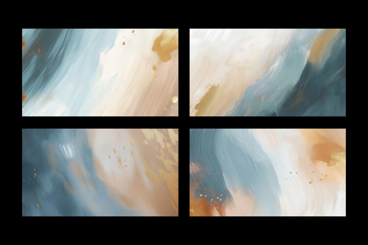 Creme Golden Ocean Textures 4 Abstract Backgrounds example image 1