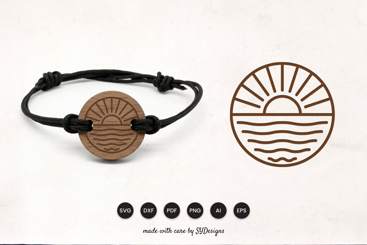 Summer Beach Bracelet Laser Cut SVG