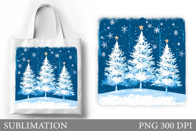 Christmas Tree Tote Bag. Christmas Tote Bag Sublimation example image 1