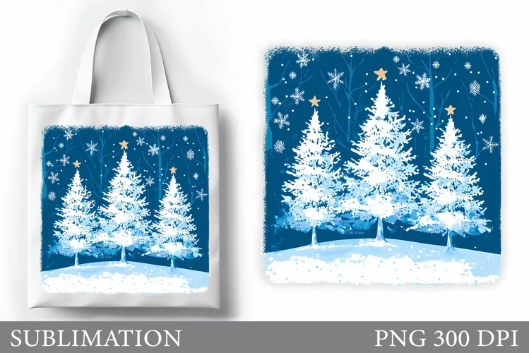 Christmas Tree Tote Bag. Christmas Tote Bag Sublimation
