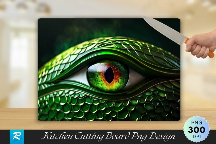 Dragon Eye Cutting Board Sublimation Design