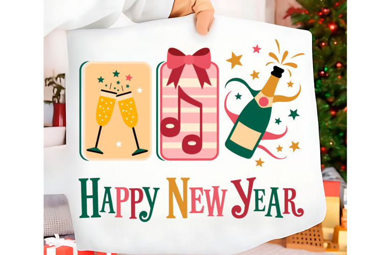 Happy New Year 2026 PNG, Coquette Bow