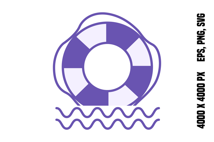 Purple Lifebuoy Icon