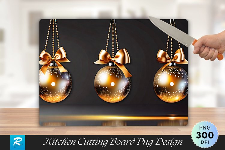 Hanging Balls Cutting Board Sublimation Design example image 1