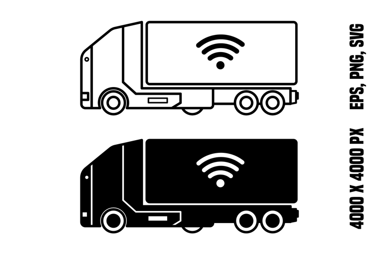 Unmanned Cargo Truck Icons