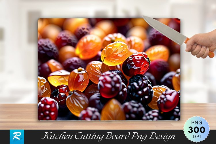 Fresh Raisins Cutting Board Sublimation Design example image 1