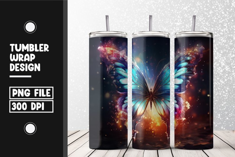 Butterfly Tumbler Wrap | Sublimation | 20 oz Skinny Tumbler