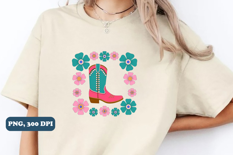 Western Cowgirl Boots PNG, Cowgirl PNG design