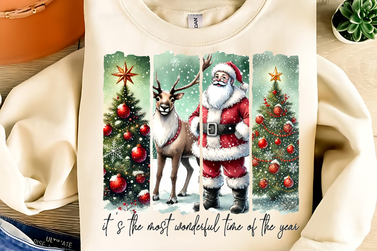 It's The Most Wonderful Time PNG, Christmas Brushstroke PNG example image 1